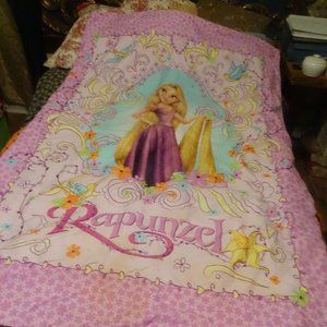 Rapunzel princess blanket, purple, Disney, light weight,  fits youth-size bed.